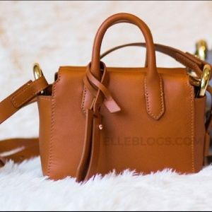 BNWT J. Crew Harper Satchel Bag in Burnished Pecan